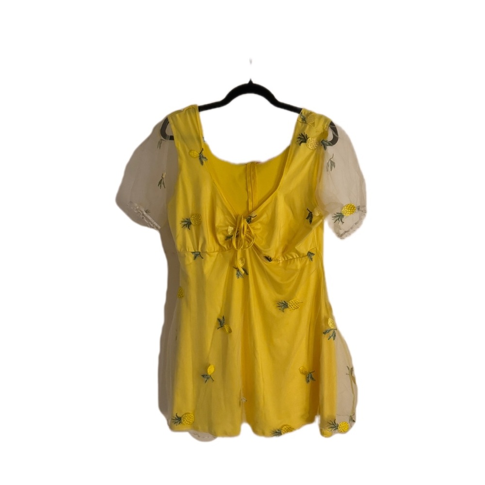 Yellow Floral Womens Dress